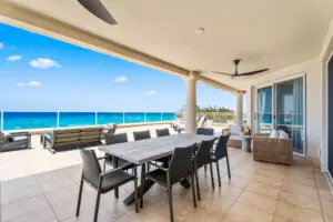 The Penthouse terrace dining with ocean view, Sea Breeze