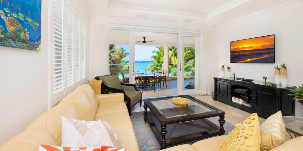 Sea Breeze Condo 3 living area, Seven Mile Beach